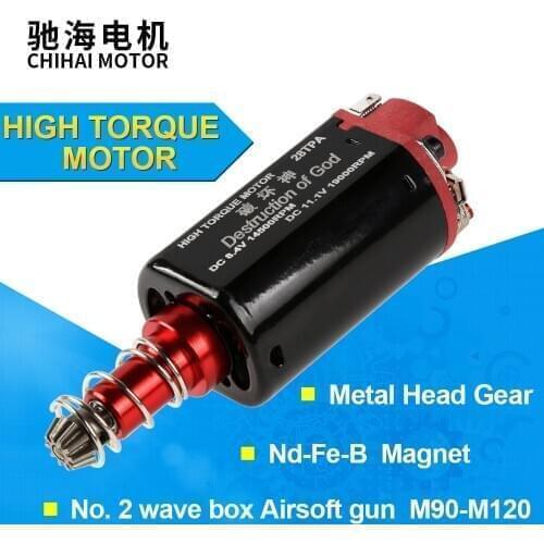 Chihai motor CHF-480WA-28TPA Nd-Fe-B 19000 rpm Ver.2 Gearbox High Torque Long Shaft Motor for AEG Airsoft