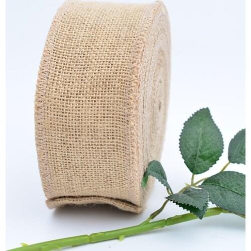 5Meters Jute Burlap Ribbons DIY Crafts Fabric Wedding Birthday Party Christmas Halloween Decoration Gift Wrapping Hessian Tape
