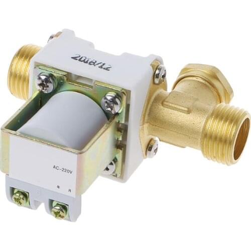 AC New 220V 1/2" Electric Solenoid Valve For Water Air N/C Normally Closed