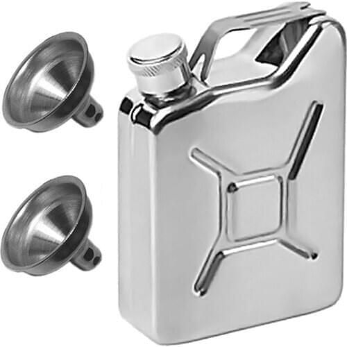 Hip Flask with Funnel Portable Whisky Wine Pot Creative Stainless Steel Flagon for Whiskey Liquor Personalized Men Gift
