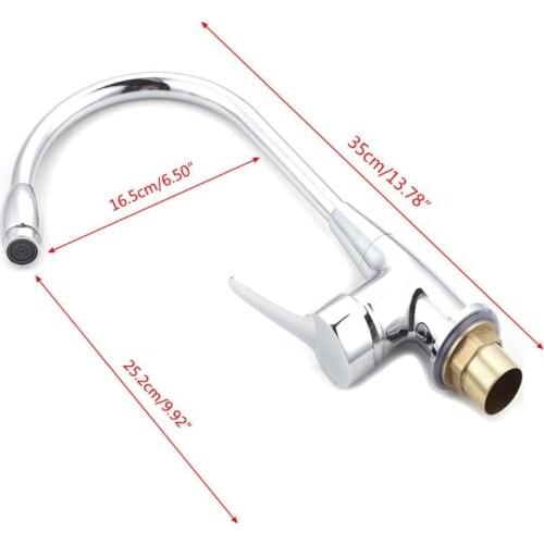 Chrome 360 Degree Swivel Alloy Kitchen Mixer Cold Hot Basin Sink Tap Faucet