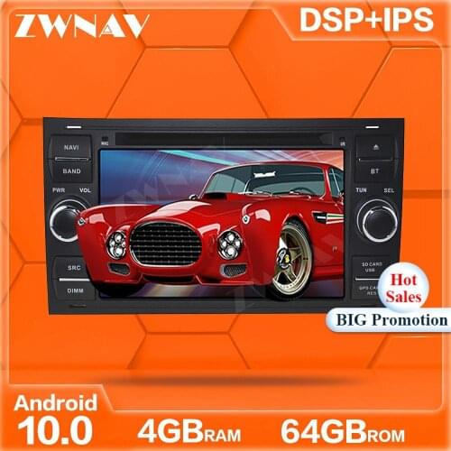 IPS Android 10.0 4+64 screen Car DVD Player GPS Navi For Ford Mondeo 2004-2010 GPS Auto Radio Stereo Multimedia Player Head Unit