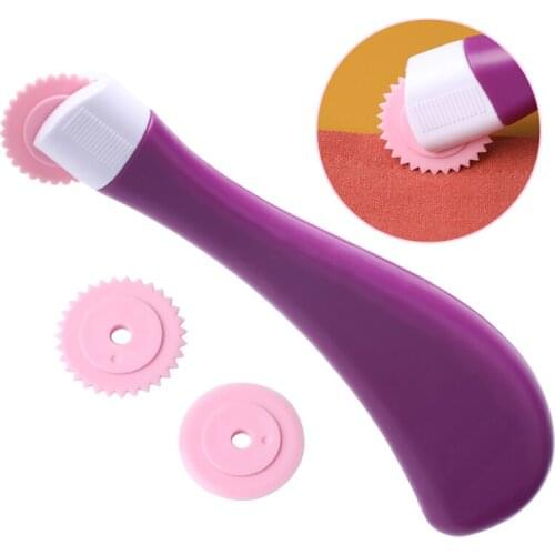 LMDZ Pastic Handle Scribing Tailor Tool Sewing Crimper Scribing Wheel Crimper DIY Toothed Pressure Zoned Cloth Round Delimit