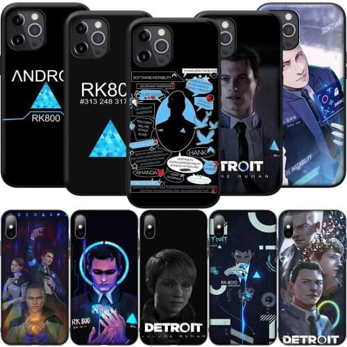 GX57 Detroit Become Human Silicone Soft Case for iPhone 12 Mini 11 Pro XS Max XR X 8 7 6 6S Plus 5 5S SE 2020