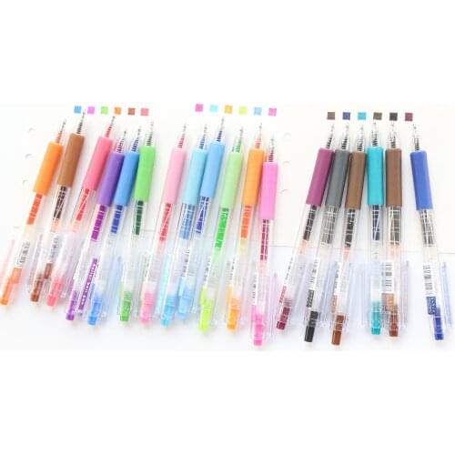 Domikee Classic colored school student ballpoint pens set cute kids color writing block ball pens stationery supplies 0.5mm 6pcs
