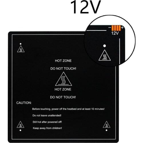 MK3 Heated Bed 3D Printer Parts black latest Aluminum heated bed for Hot-bed Support 310*310*3.0mm 12V/24V Hot bed Accessories
