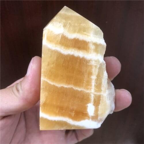 Natural Crystals Quartz Honey Calcite Specimen Freefrom Energy Point Reiki Stone Home Aquarium Decoration Accessories Gemstone