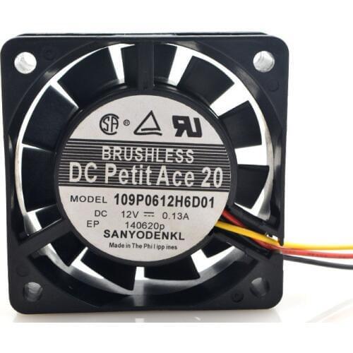 New original 109P0612H6D01 12V 0.13A 6015 6CM cooling fan