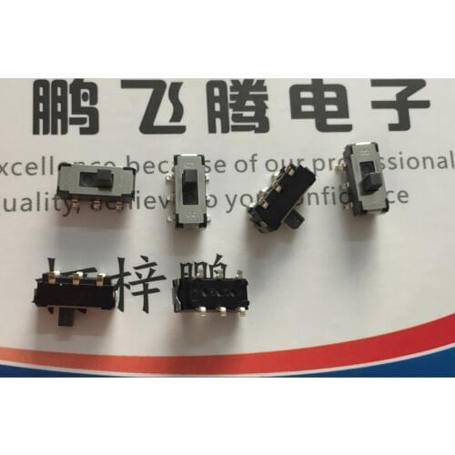 Original new 100% SSSS213202 toggle switch 6pin 2gear slide switch vertical DVD
