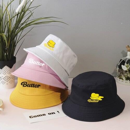 Kpop Star Bucket Hat New Album Butter Logo Cap Jimin Rm Suga V Jhope Jungkook Jin Sun Hat Toys Gift