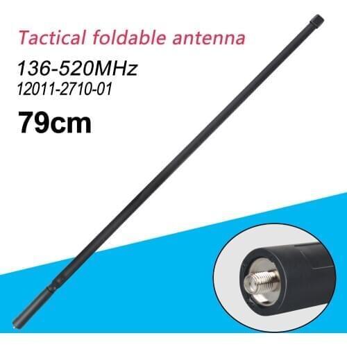 Walkie Talkie VHF UHF Foldable Flexible Extend Antenna Outdoor SMA Female Portable Dual Band Antenna 79cm