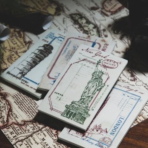 Vintage Famous City Buildings Decoration Stamp Sponge Rubber Stamps For Scrapbooking Stationery DIY Craft Standard Stamp