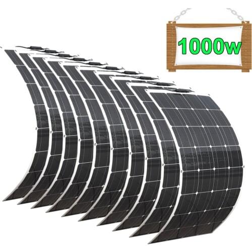 Solar panel 12v 1000w 800w 500w 200w 100w kit solar battery charger home energy system for car boat Vans camper camping outdoor