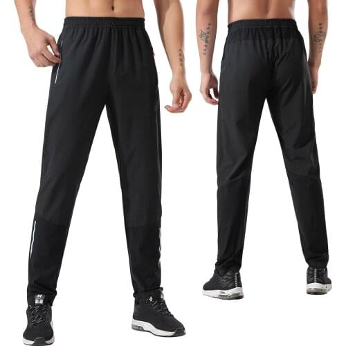Running Sports Pants For Men Breathable Jogging Sweatpants Zipper Pockets Workout Pants Football Basketball Training Sport Pants