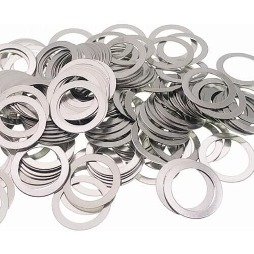 30pcs 16mm inside diameter stainless steel ultra thin washers metal washer meson flat gasket 18mm 19mm 20mm OD 0.1mm-1mm thick