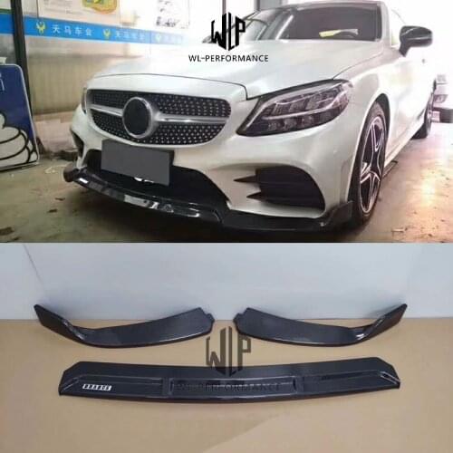 W205 High Quality Carbon Fiber /FRP Front Lip Splitter Car Styling Fit For Merceders-Benz C Class W205 2019