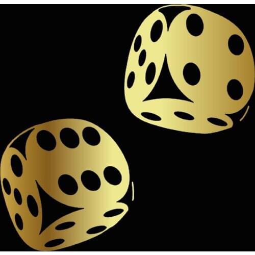 WaveHands 13.4*13CM Interesting Stickers on Auto Casino Poker Funny Car Decal Reflective Laser Vinyl Decals 3D Car Styling