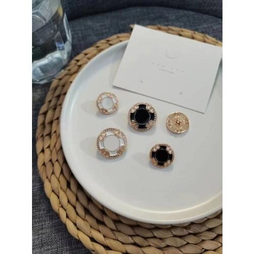 10pcs Gold Pearl Womens Buttons Decorations for Clothing Vintage Suit Coat Dress Button Metal Diy Sewing Accessories needlework