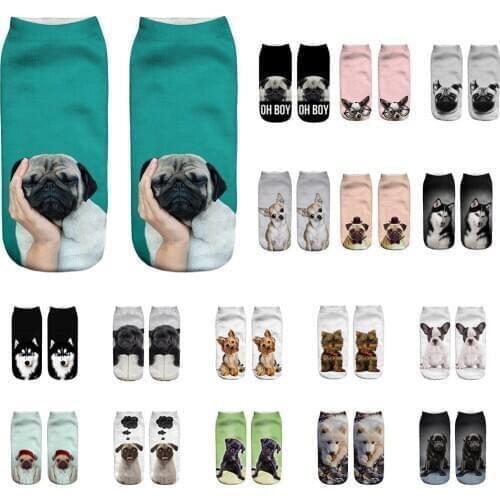 Womens Funny Animal Cute 3d Print Socks Women Ankle Socks Unisex Socks Hot Women Fashion Cartoon Dog For Female #WS