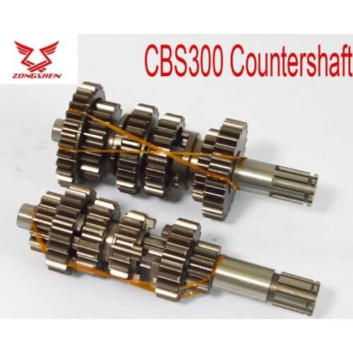 Zongshen cbs250 cbs300 engine main countershaft primary second shaft counter 5 6 gear 300cc 250cc Motorcycle dirt pit bike