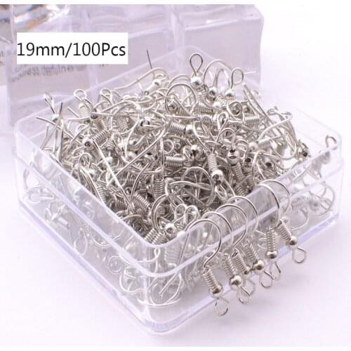 100 Pieces Of Stainless Steel Earring Hook Ear Wire Hook Results For Diy Jewelry Making Silver And Gold Earring Accessories