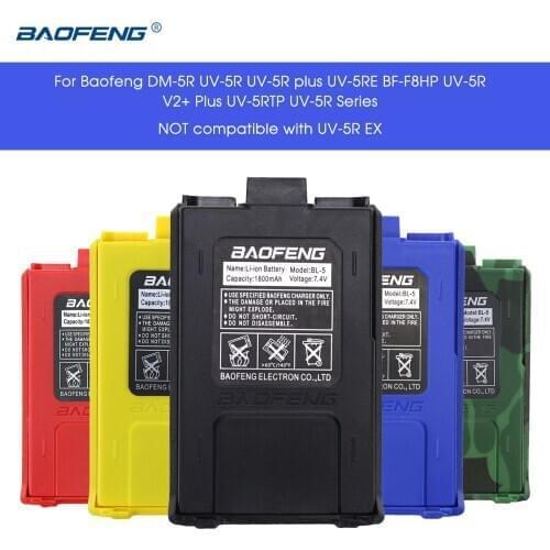 2x Baofeng BL-5 7.4V 1800mAh Battery for Baofeng DM-5R UV-5R Plus BF-F8HP UV-5R V2+ Plus UV-5RTP UV-5R Series Two Way Radio