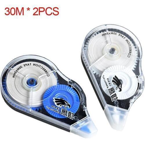 2pcs Economical Correction Tape Set 30m Long Sticker Correct Belt Decorative Tape Stationery Office School Stationery Supplies