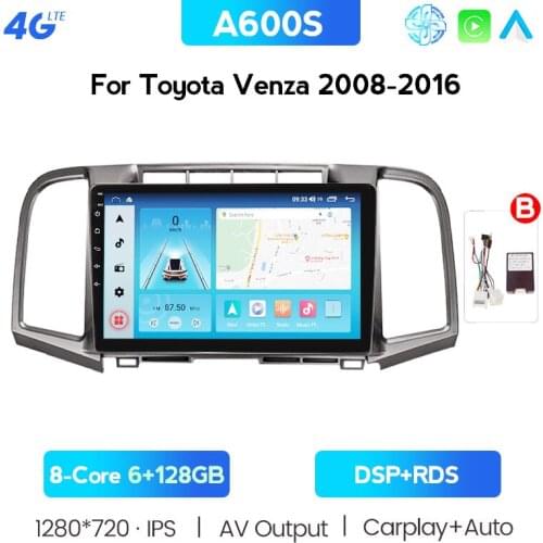 6G 128G Autoradio Car Radio For Toyota Venza 2008-2016 Multimedia Video Player Navigation GPS Stereo 2 Din Have BT Carplay DVD