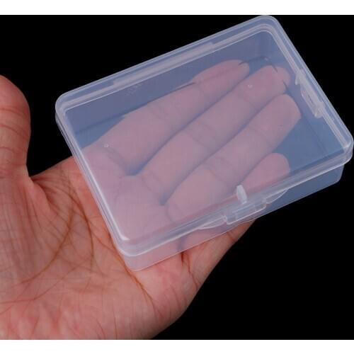 Hot Selling Cheap Wholesale Small Portable Transparent Plastic Storage Box Clear Square Multipurpose Display Case 9cm*6.5cm*3cm