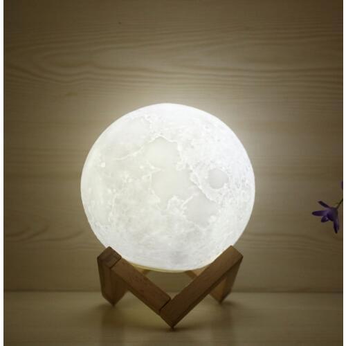 Moon Lamp Moon Light Night Light for Kids Gift USB Charging and Touch Control Brightness 3D Printed Warm and White Lunar Lamp