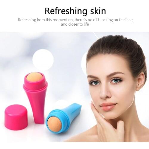 Face Oil Absorbing Roller Ball Facial Oil Control Volcanic Stone Portable Oily Skin Summer Makeup Tool Get Rid Of Oil Shiny TSLM