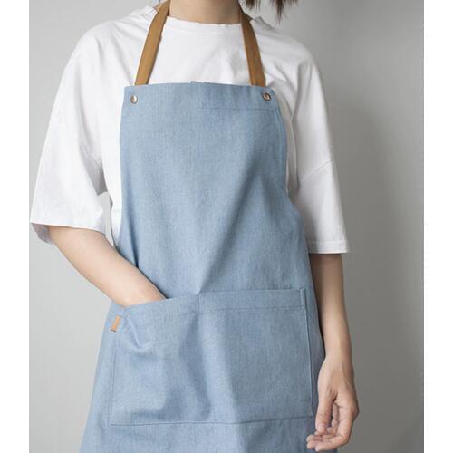 Gray Black Blue Denim Cooking Apron Barista Bartender Pastry Chef Uniform Restaurant Bistro Hotel Florist Gardener Work Wear K57