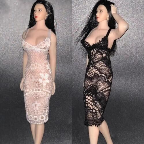 1/12 TBL PHICEN Action Figure Clothes Lace Dress Black/White Color