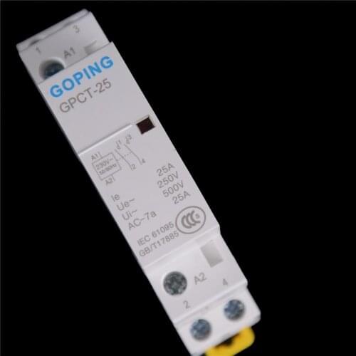 1pcs 2NO 2P 25A 220V/230V 50/60HZ Din rail Household ac Modular contactor
