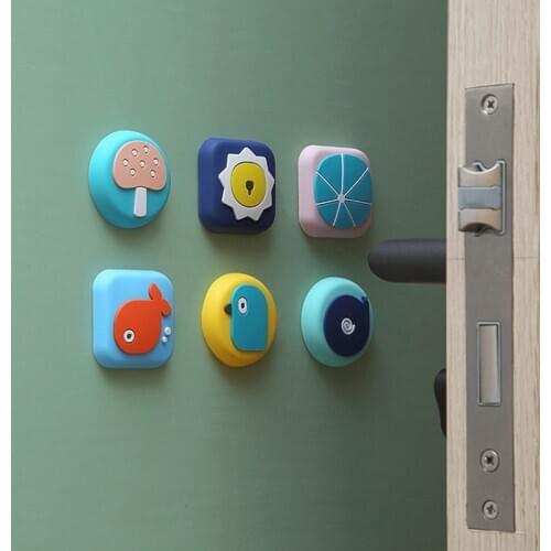 1PC Silicone Wall Protectors Door Handle Bumpers Stopper Table Corner Shockproof Buffer Guard Crash Pad Doorknob Silencer Mat