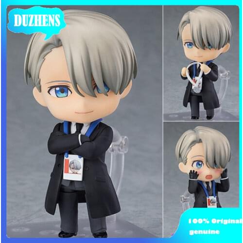100% Original:YURI!!! on ICE Victor Nikiforov #865 Q version figma PVC Action Figure Anime Figure Model Toys Figure Doll Gift