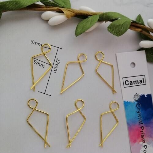 Camal 100pcs Gold 22mm 0.86inch Metal Fish Tail Hooks Connectors For Crystal Beads Pendant Chandelier Strand Lamp Lighting Parts