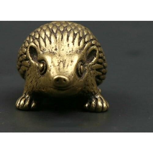 19MM Chinese Bronze Lovable Animal Rrinaceus Earopaeus Hedgehog Hedgepig Statue