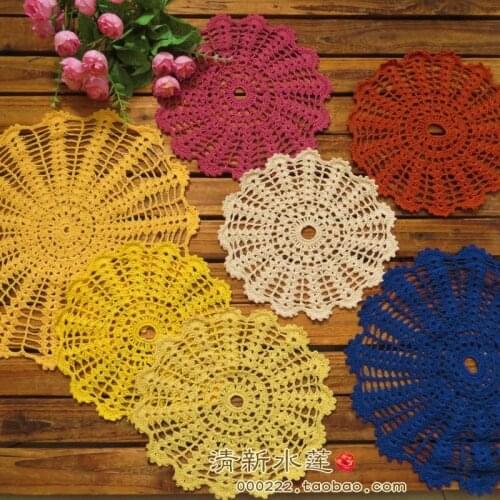 2016 new arrival high end cotton crochet lace doilies for home decor props as wedding decor felt as innovative household mats