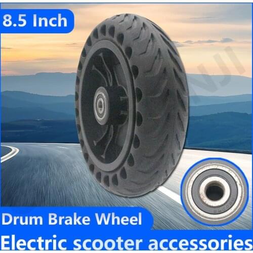 8.5 Inch Drum Brake Wheel 8.5 "Tire Inner and Outer Wheel Hub 8 1/2 x 2 Inflated Wheel With Drum Brake And Axle Brake Cable