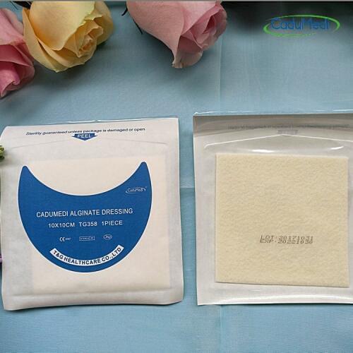 1pcs 10cm*10cm Alginate dressing wound packing absorbent surgical medical calcium bedsore burn sodium dental alginate dresssings