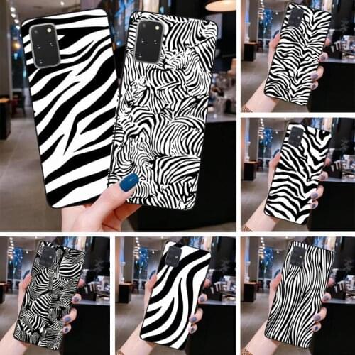Black And White Zebra Pattern Phone Case For Samsung Galaxy S21 Plus Ultra S20 FE M11 S8 S9 plus S10 5G lite 2020