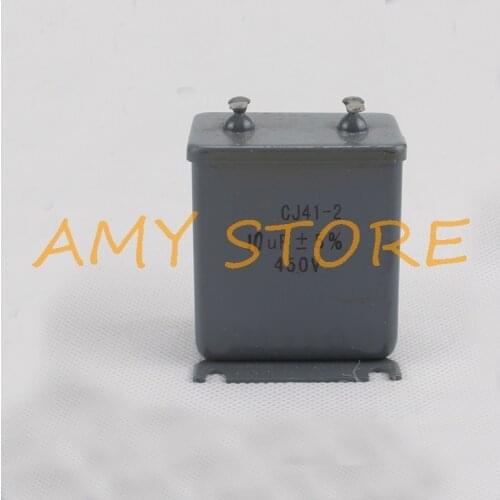 CJ40 CJ41-2 10UF 450V Metallized Paper Oil Immersed Capacitor 45x30x50mm