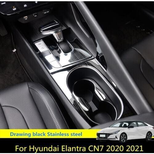 For Hyundai Elantra CN7 2020 2021 LHD Central Gear Panel Control Panel Decal Car Gearbox Interior Modification