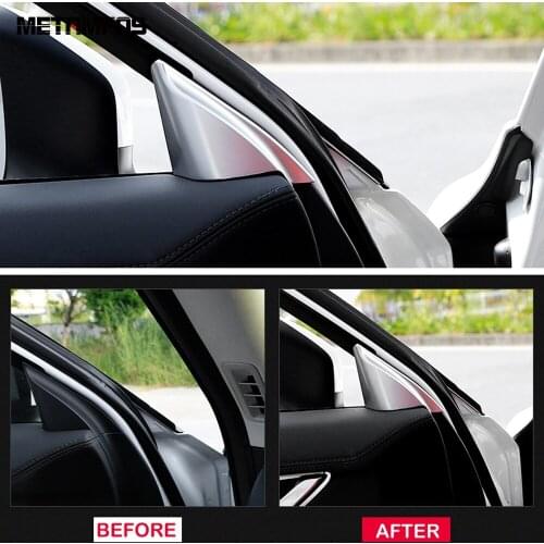 For Mazda CX5 CX-5 KF 2017-2020 2021 Carbon Fiber Loudspeaker Stereo Audio Speaker Cover Trim Window Inner Pillar Car Sticker