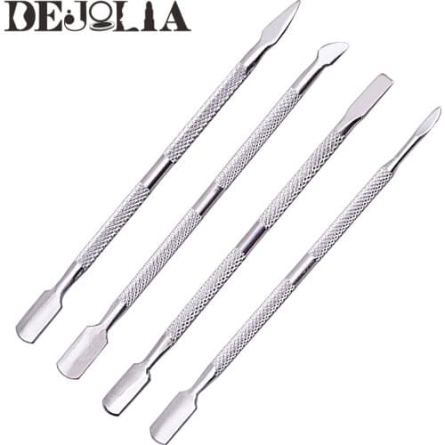 1pc Double-ended Dead Skin Push Stainless Steel Cuticle Pusher Remover For Pedicure Manicure Nail Art Cleaner Care Tool