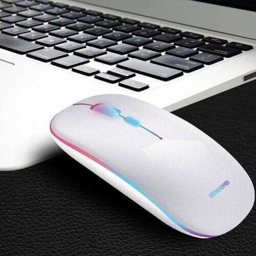 K1 2.4G Wireless USB Ergonomic LED Backlight Mute Gaming Mouse for MacBook PC 6 Buttons with Scroll Wheel PC peripherals