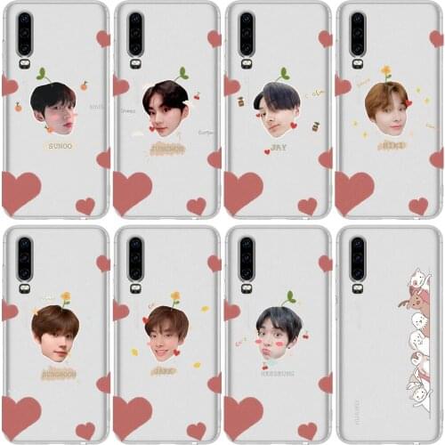 Korean celebrity enhypen Anime Transparent Phone Case For Huawei P40 P30 P20 P10 P9 P8 Lite E Pro Plus Etui Coque Painting Hoes