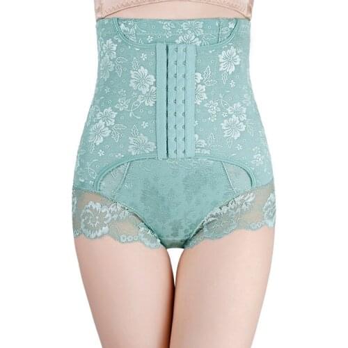 Shaper Panties Sexy Lace Shapers Body Shaper with Zipper Double Control Panties Women Shapewear Sexy Lace Waist Trainer D324