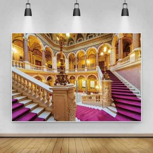 Laeacco Glittering Princess Castle Indoor Decor Vinyl Backdrop Photographic Background For Photo Studio Photocall Photophone